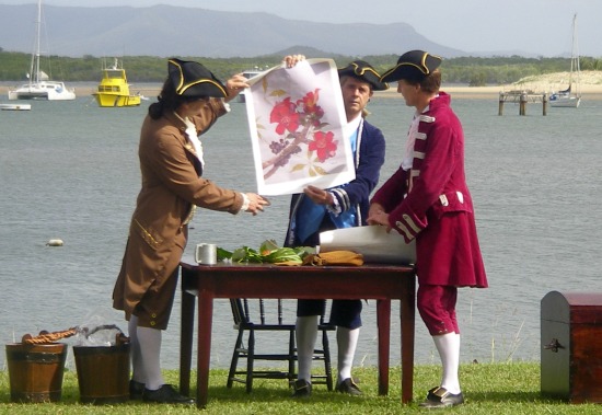 Captain Cook landing re enactment