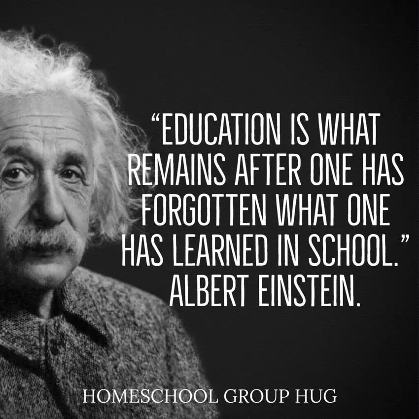 homeschool quote by albert einstein